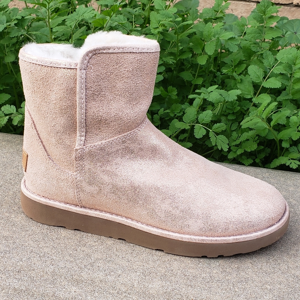 UGG Mini Boots in Rose Gold - NWOT